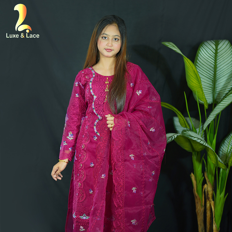 (Maroon) Tawakkal Inspired Stitched Three Piece